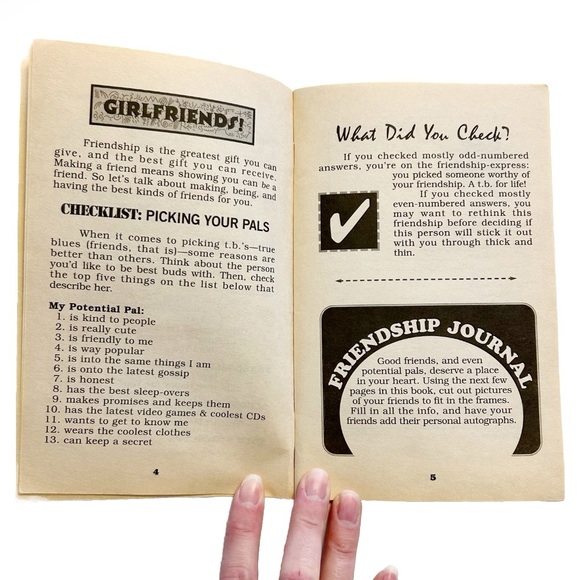 Vintage 1997 Girl to Girl Fill-In Friendship Journal Book Teens Tweens Sleepover - Picture 6 of 12